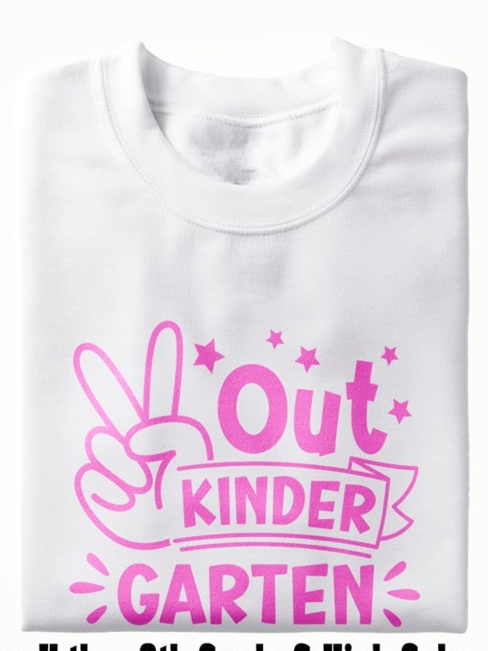 Kindergarten Graduation Tee.  Choose your wording color